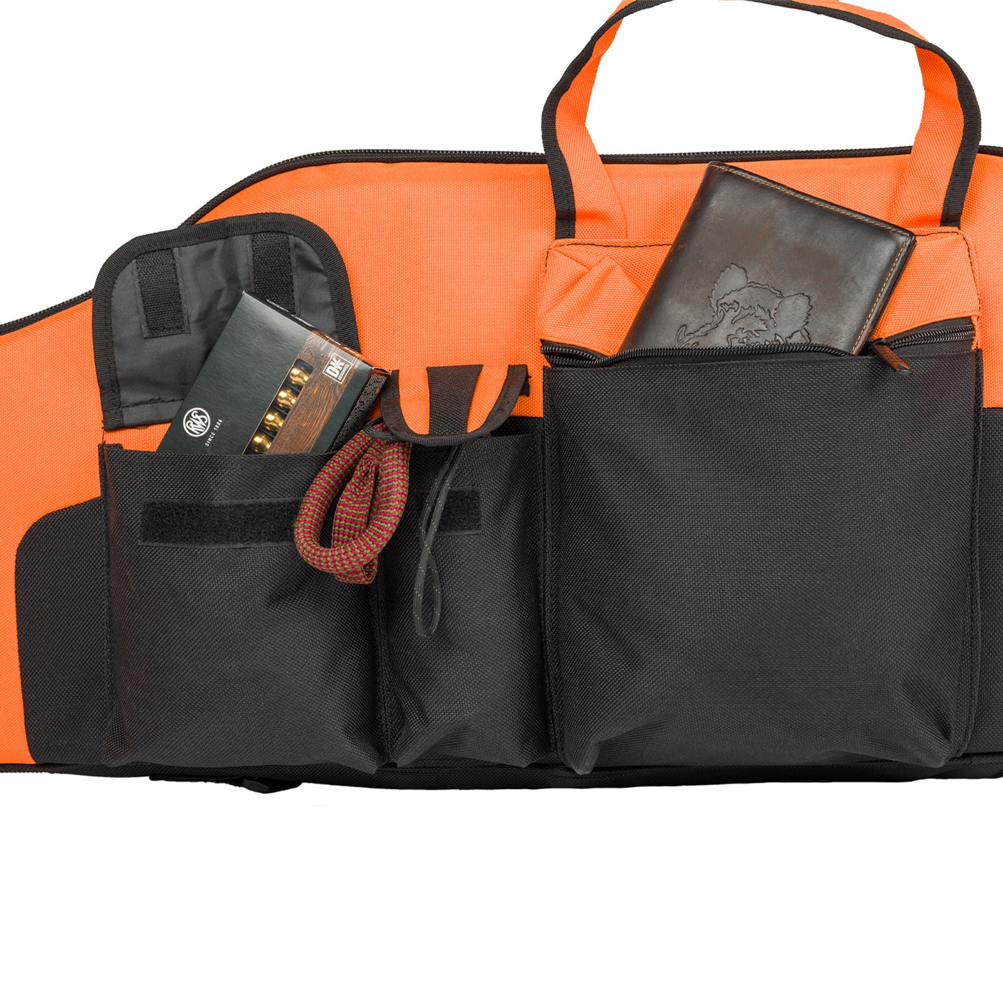Våbenkuffert - sort/orange 135x135 cm