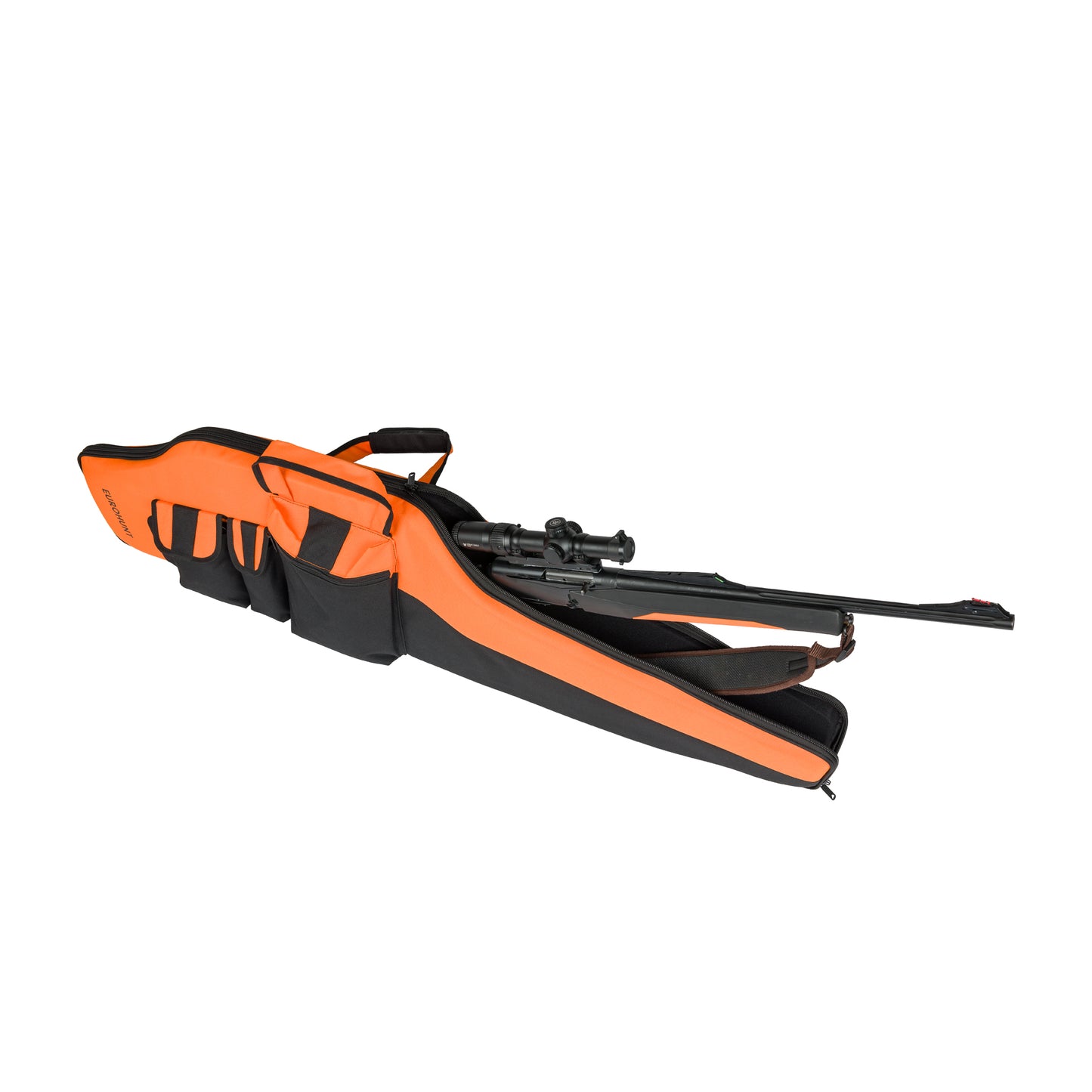 Våbenkuffert - sort/orange 135x135 cm