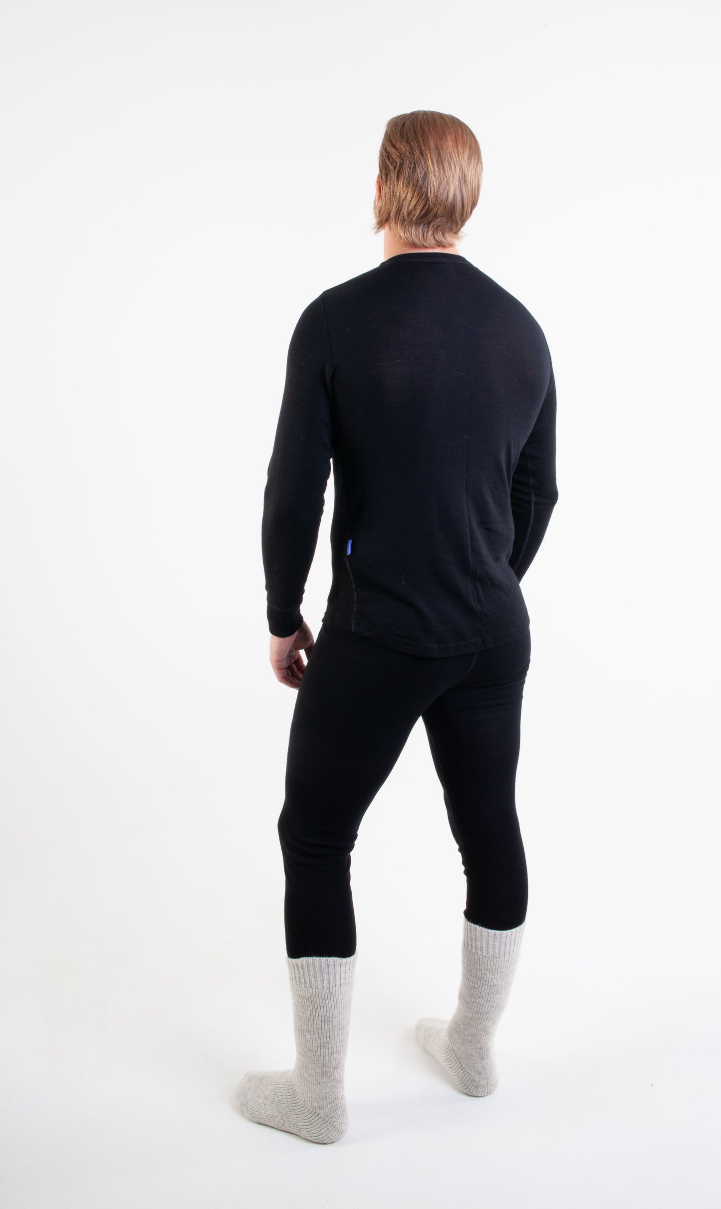 Wander merino top rund hals, sort