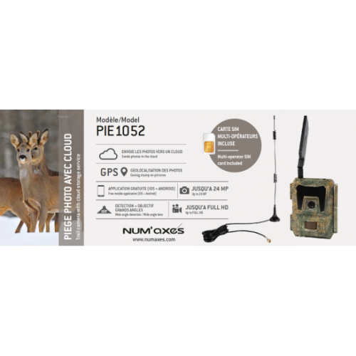 Trail camera 4G integreret SIMkort - Icloud billeder NUM´AXES