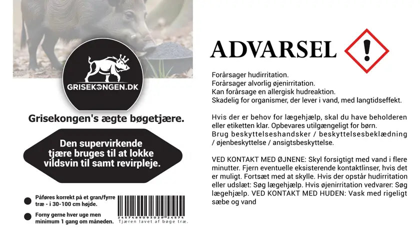 Grisekongens bøge tjære 5 stk. 2,5 L. i alt