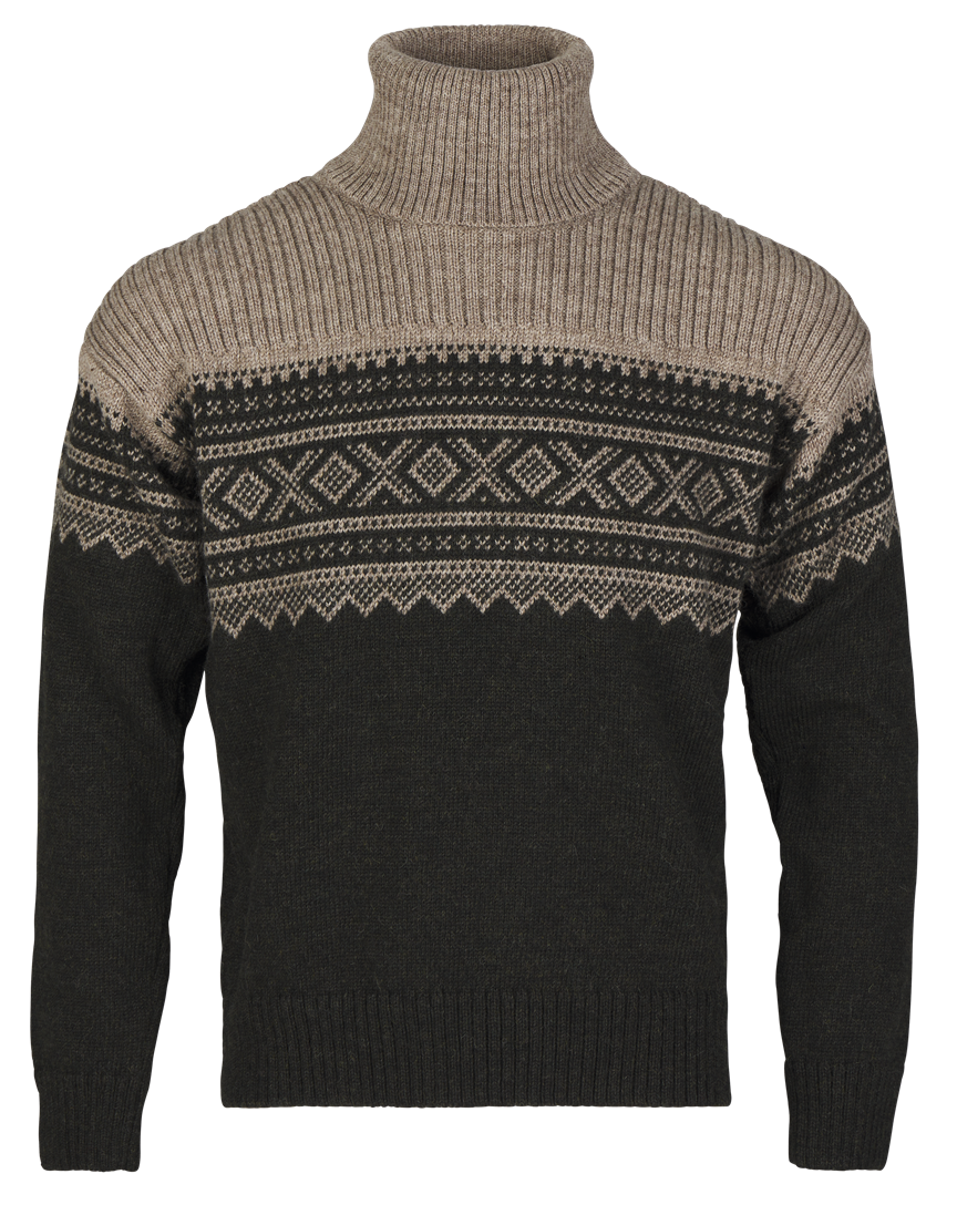 Bråtens Marius sweater rullekrave grøn/beige