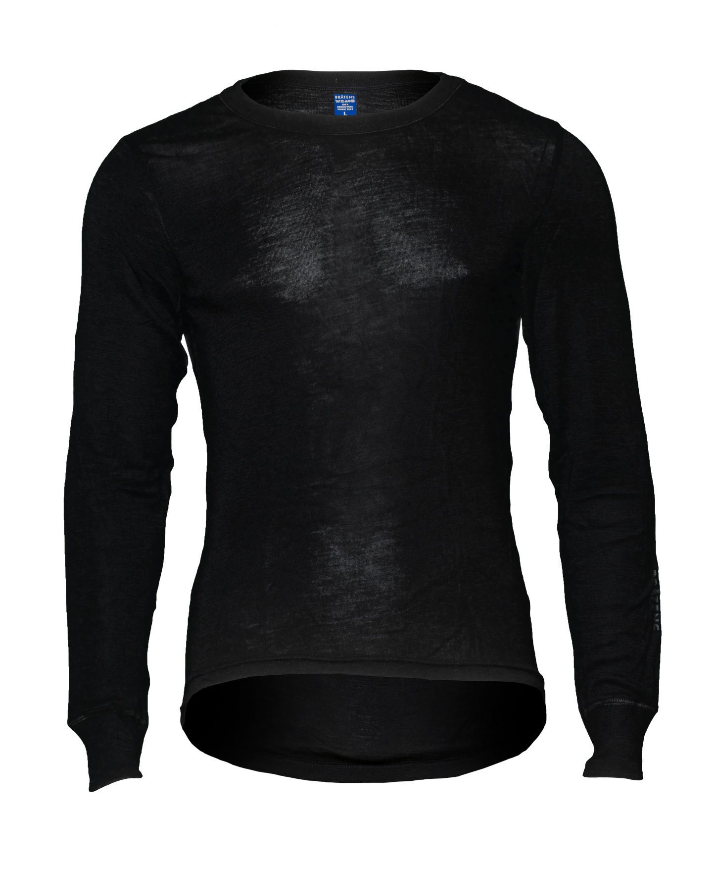 Wander merino top rund hals, sort